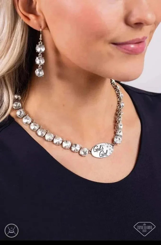 Paparazzi God's Girl - White Choker Necklace