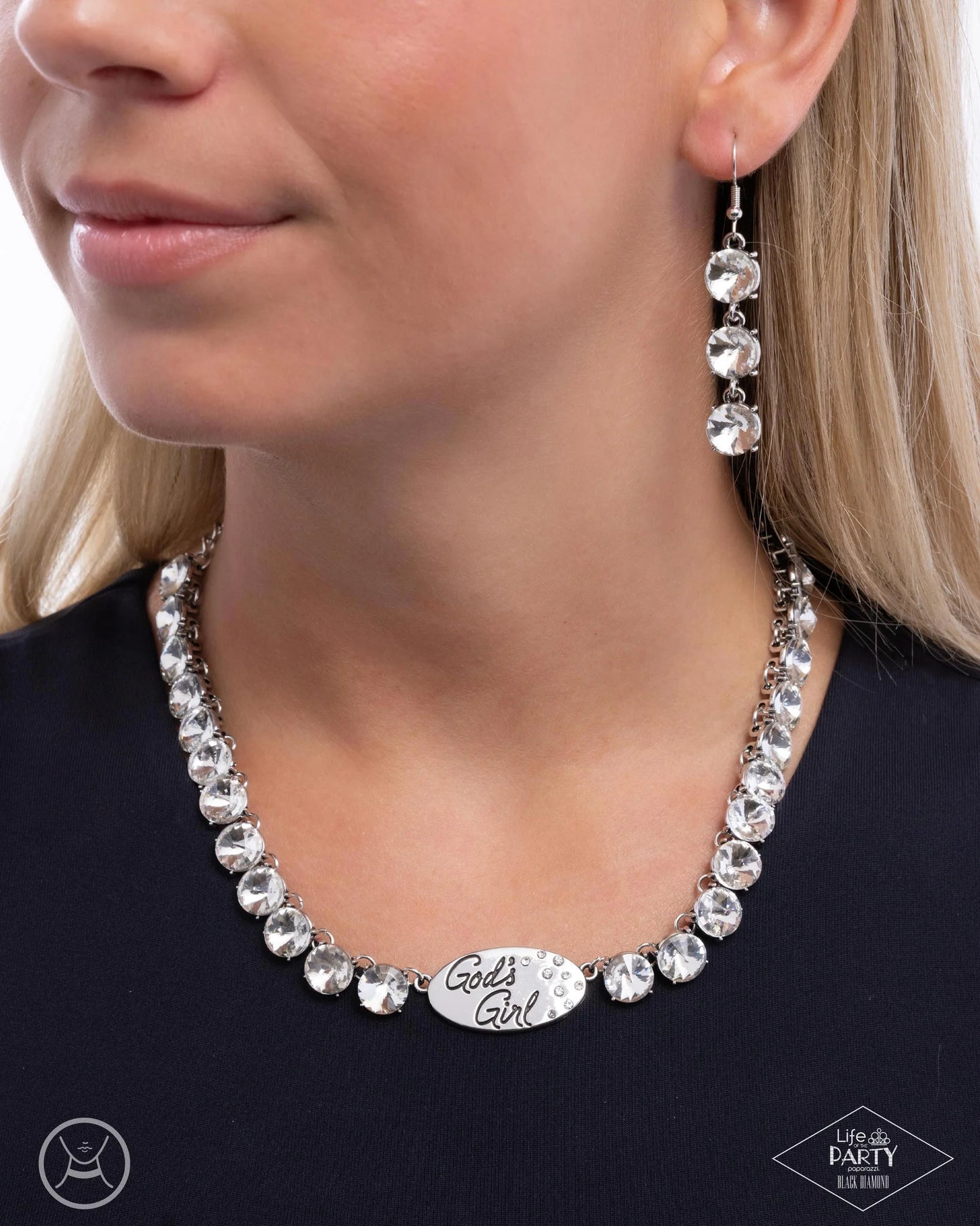 Paparazzi God's Girl - White Choker Necklace