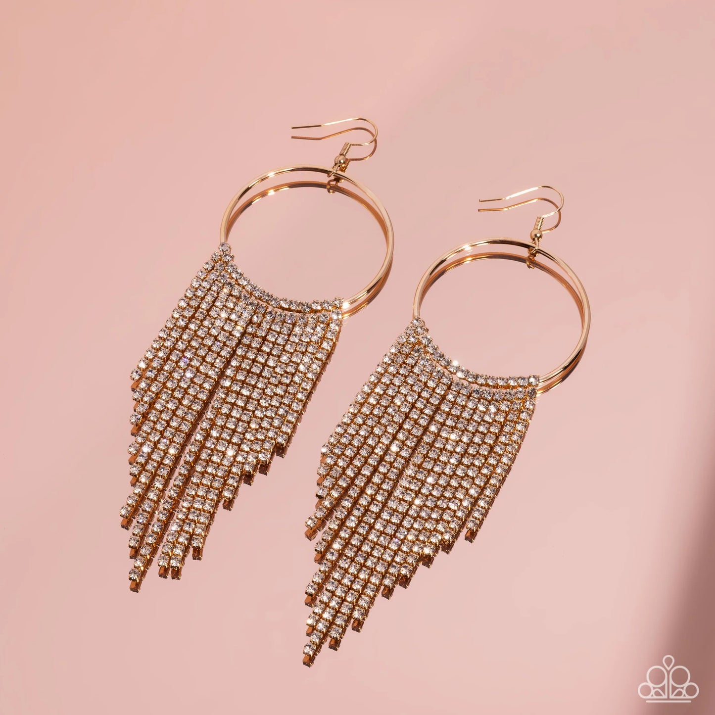 Paparazzi Streamlined Shimmer - Gold Earrings - Life Of The Party