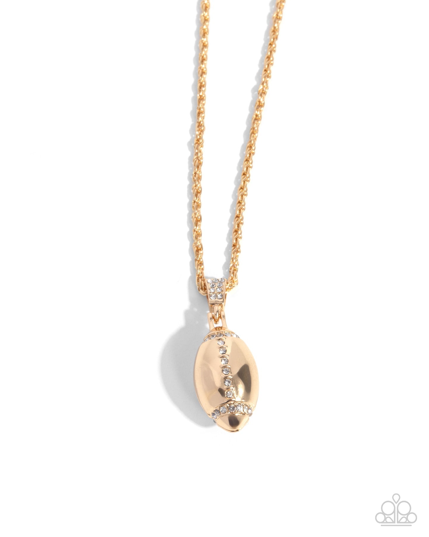 Paparazzi Football Future - Gold Mens Necklace
