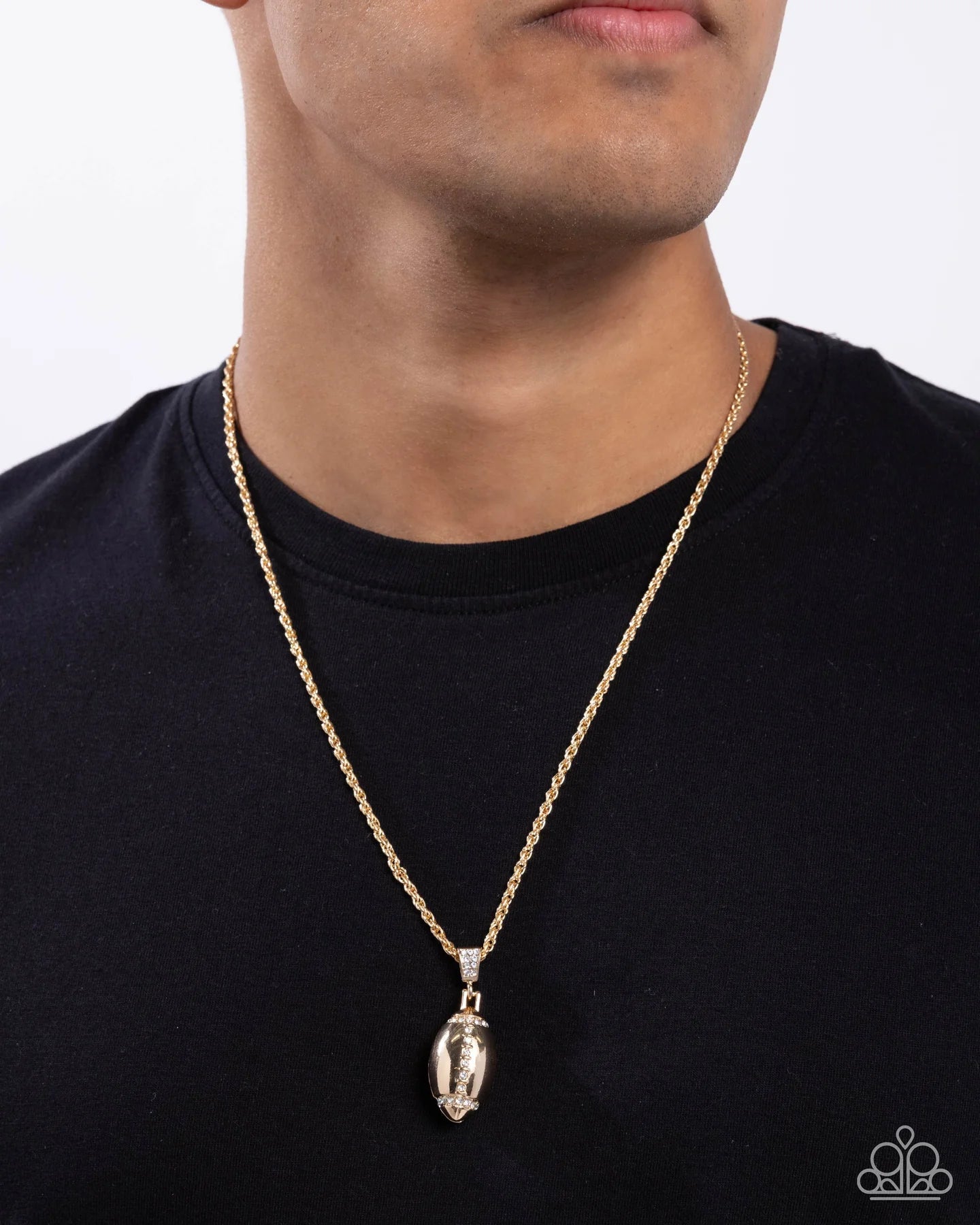 Paparazzi Football Future - Gold Mens Necklace