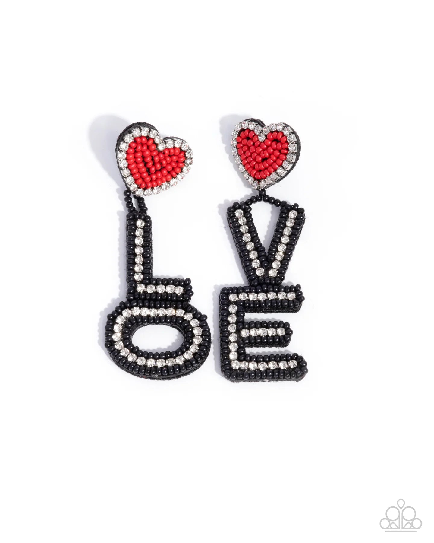 Paparazzi Visible Valentines - Black Post Earrings