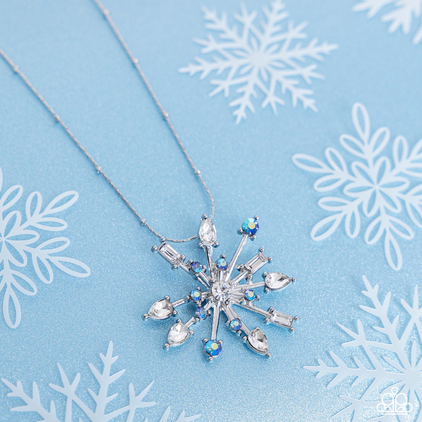 Paparazzi Star Of Bethlehem - Blue Star Snowflake Necklace