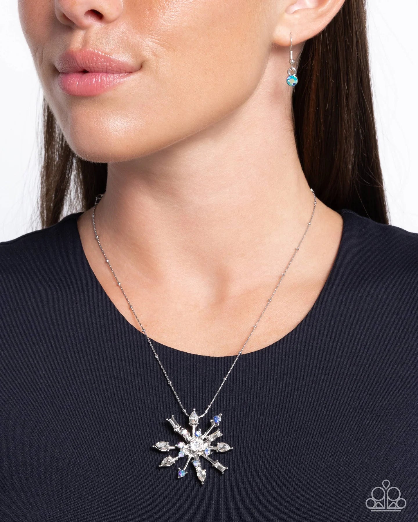 Paparazzi Star Of Bethlehem - Blue Star Snowflake Necklace