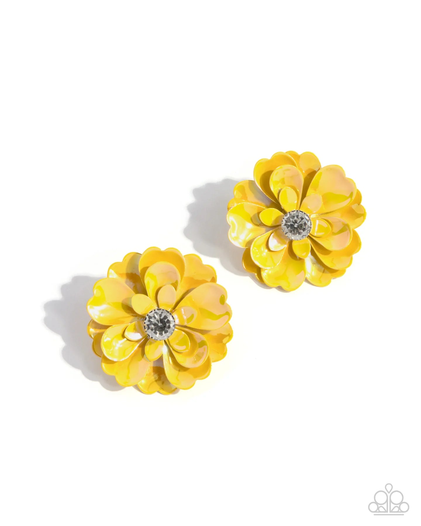 Paparazzi Growth Rate - Yellow Flower Earrings