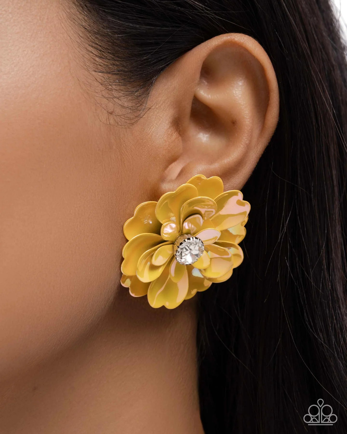 Paparazzi Growth Rate - Yellow Flower Earrings