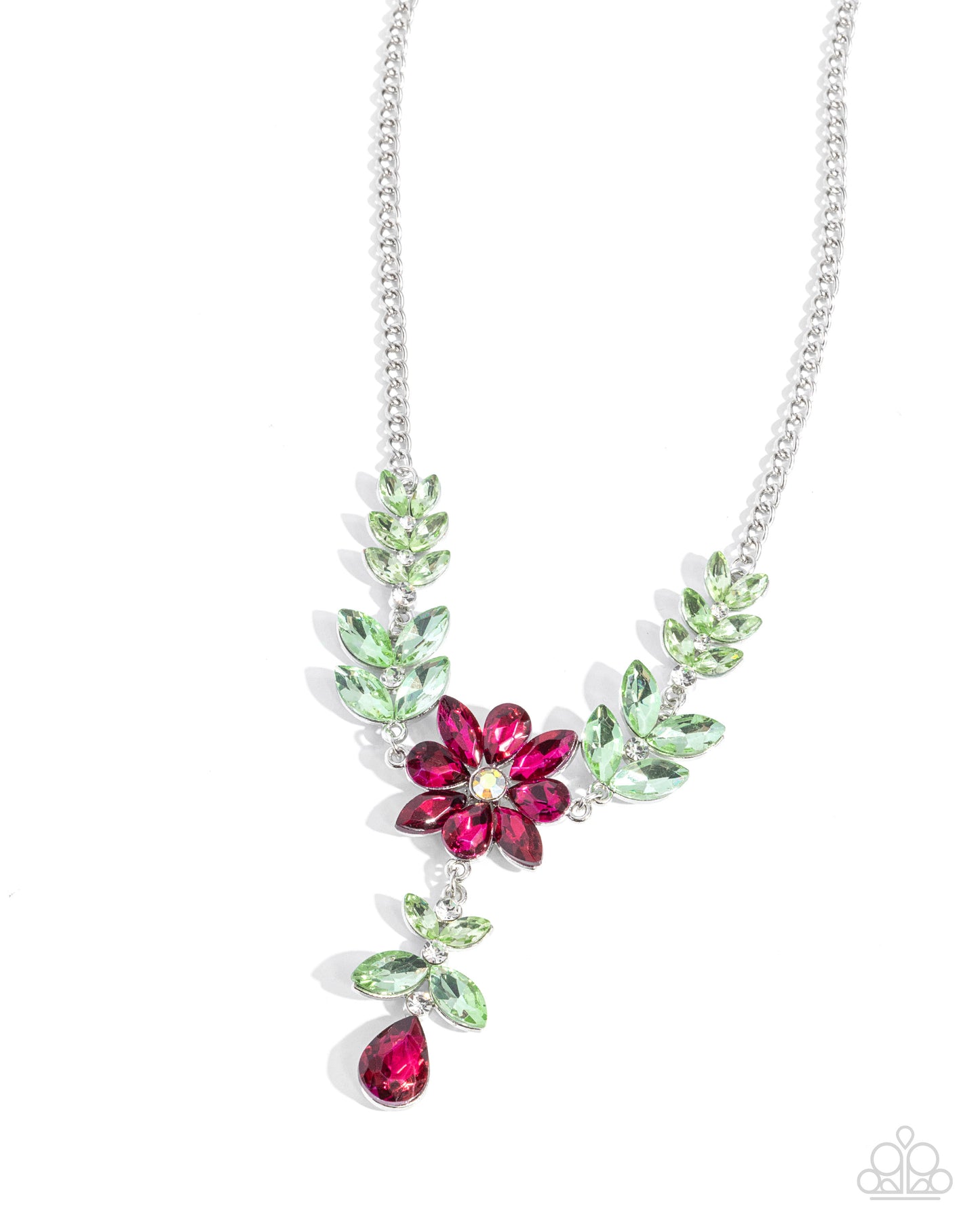 Paparazzi Bouquet Backdrop - Pink Flower Necklace