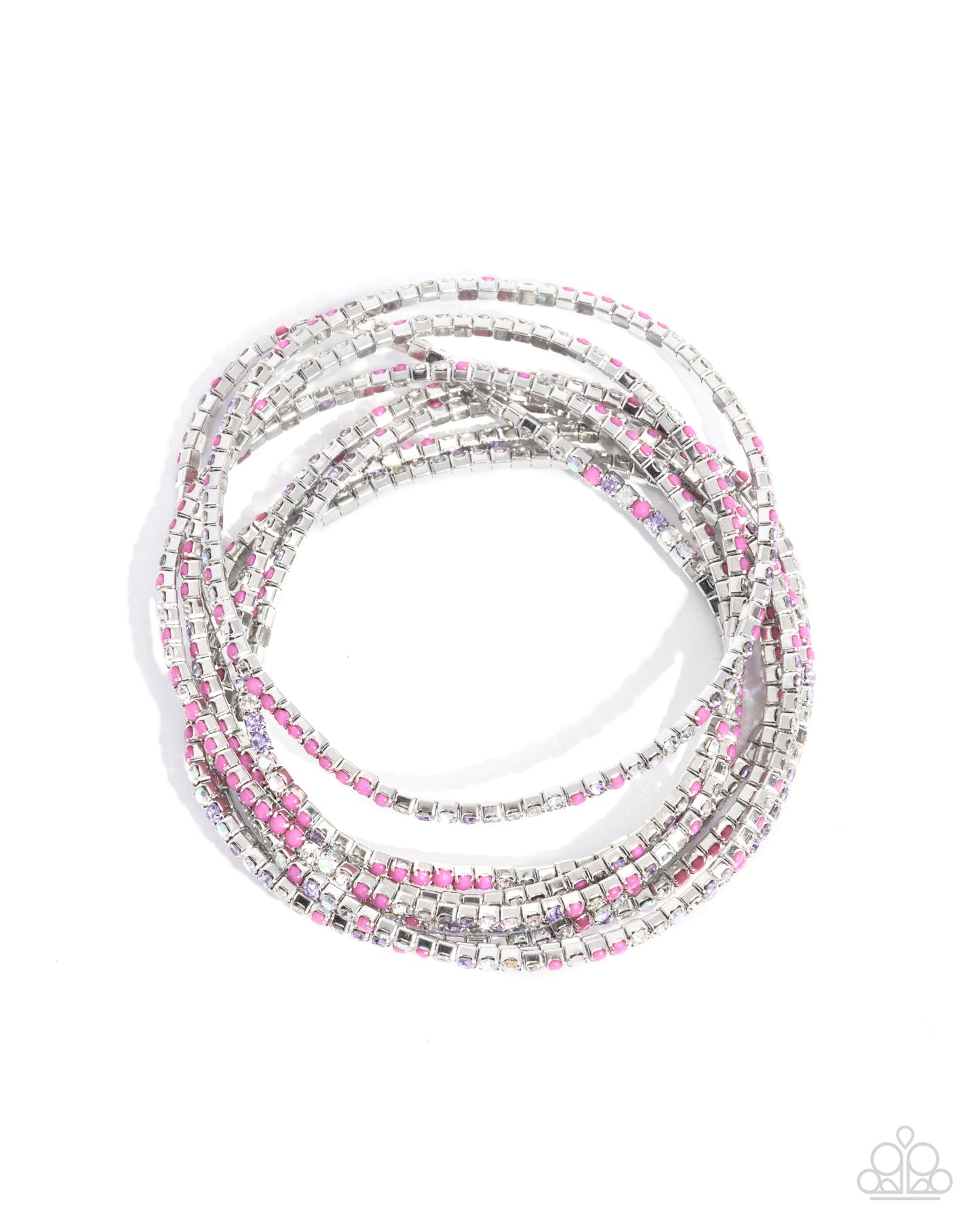 Paparazzi Candlelight Cascade - Purple Pink Iridescent Bracelet