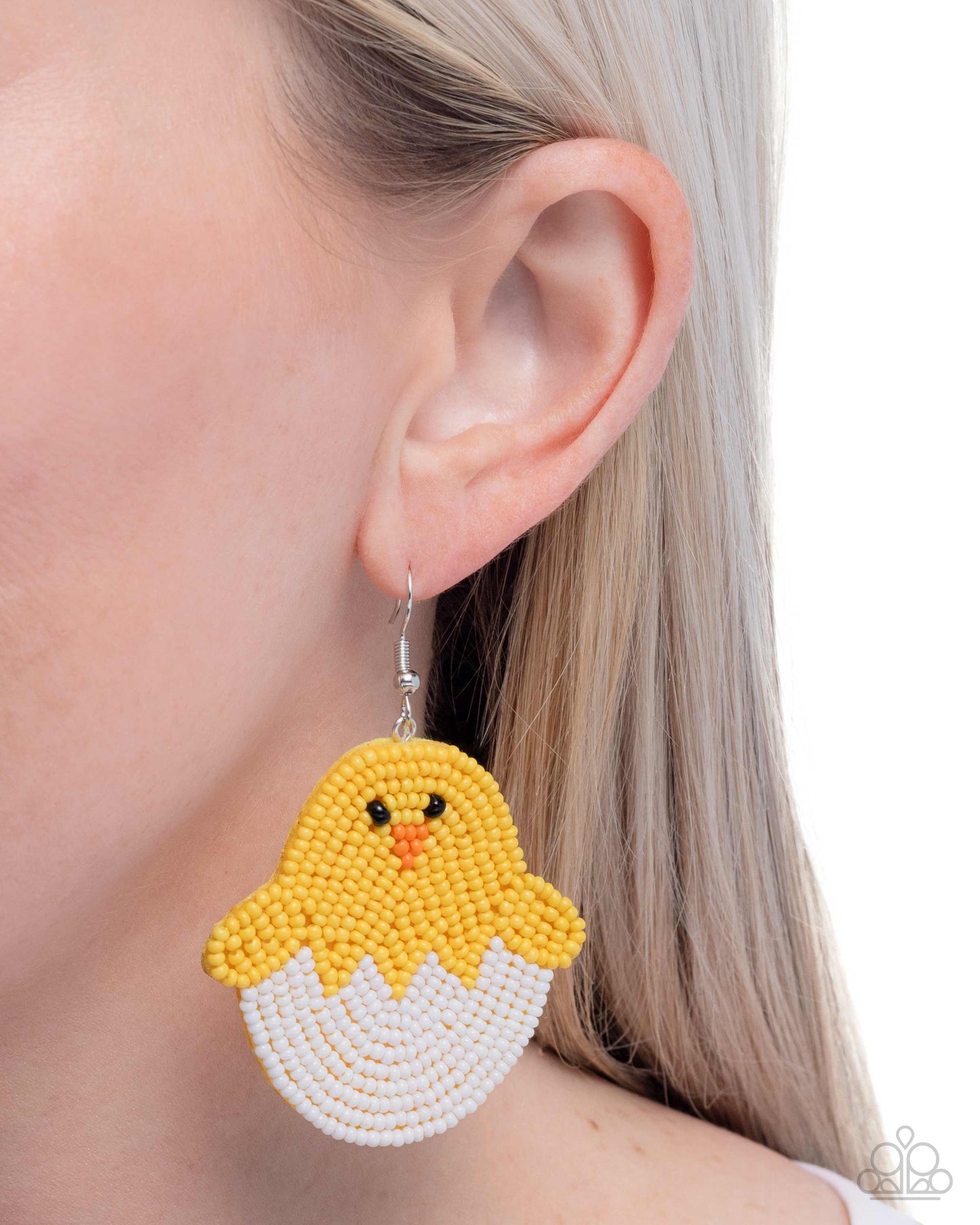 Paparazzi Capricious Chick - Yellow Seed Bead Easter Earrings