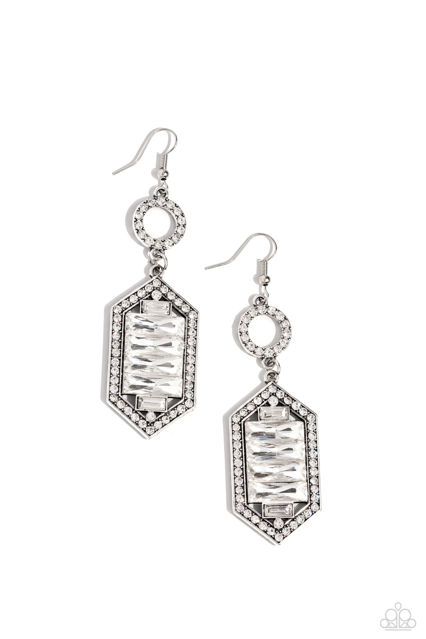 Paparazzi Combustible Craving - White Earrings