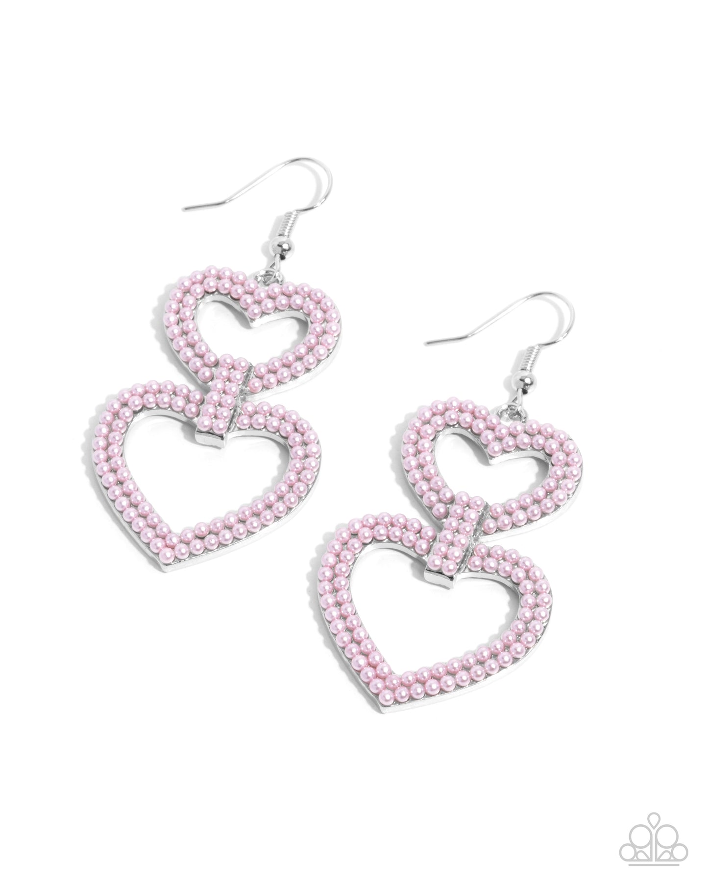 Paparazzi Dedicated Darling - Pink Heart Earrings