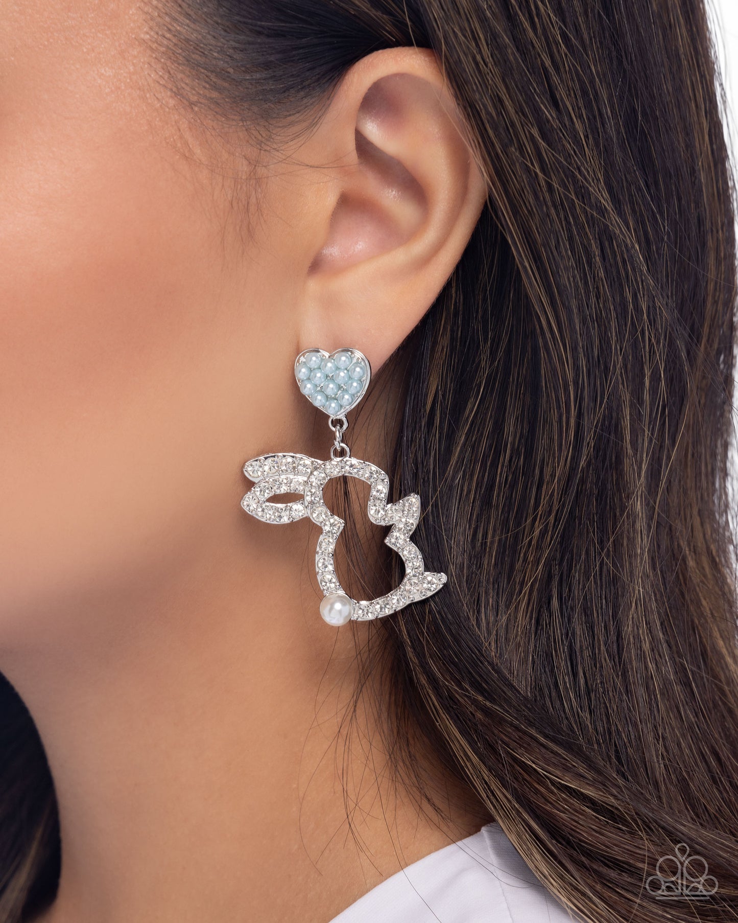 Paparazzi Easter Element - Blue Post Bunny Earrings