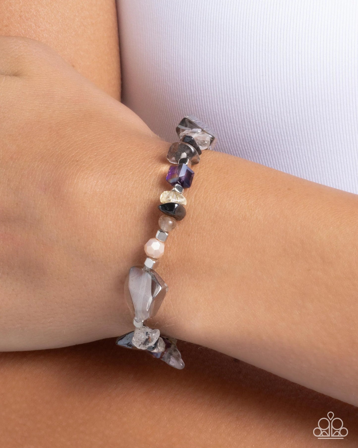 Paparazzi Eclectic Ease - Silver Multi Bracelet
