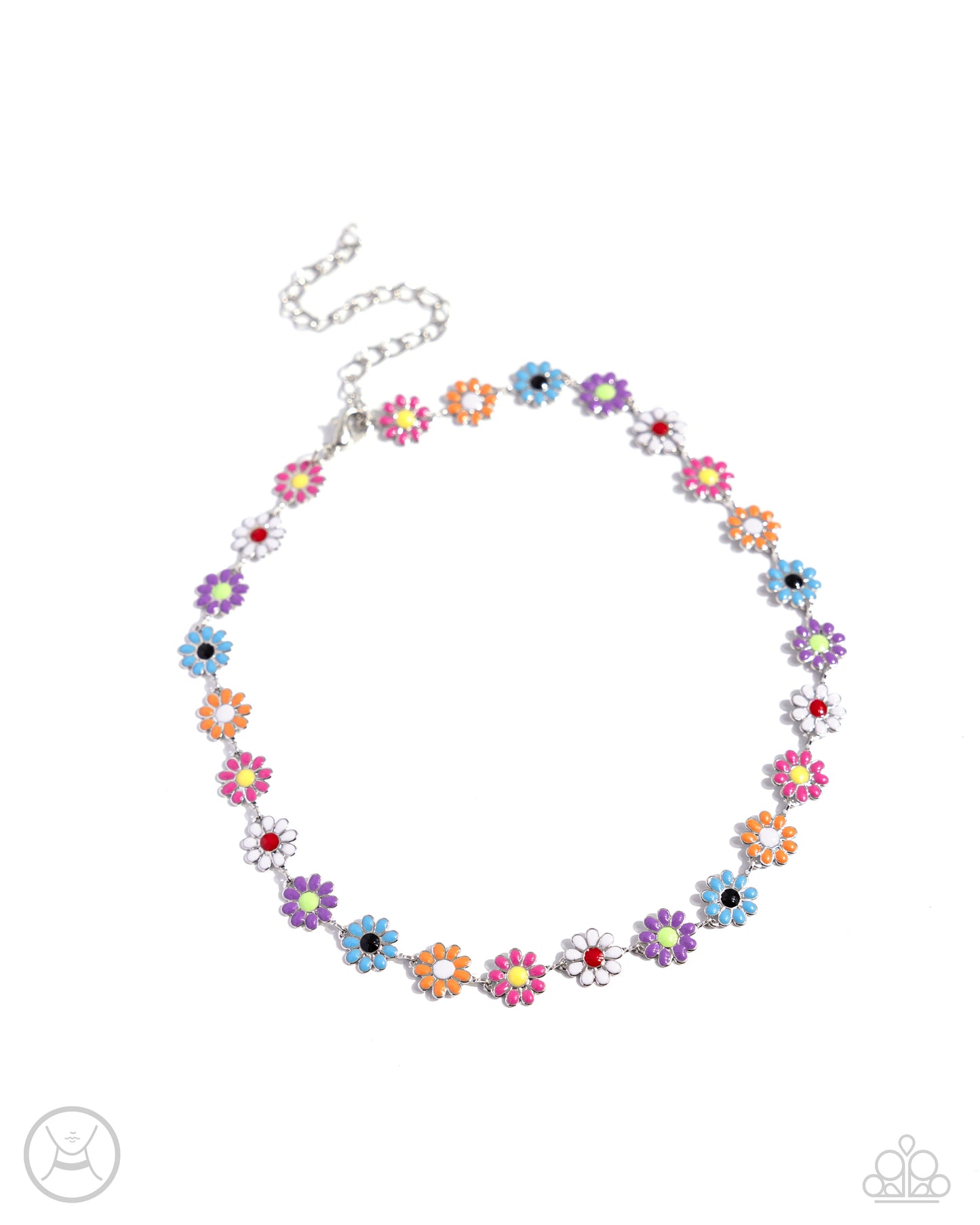 Paparazzi Floral Falsetto - Multi Flower Choker Necklace