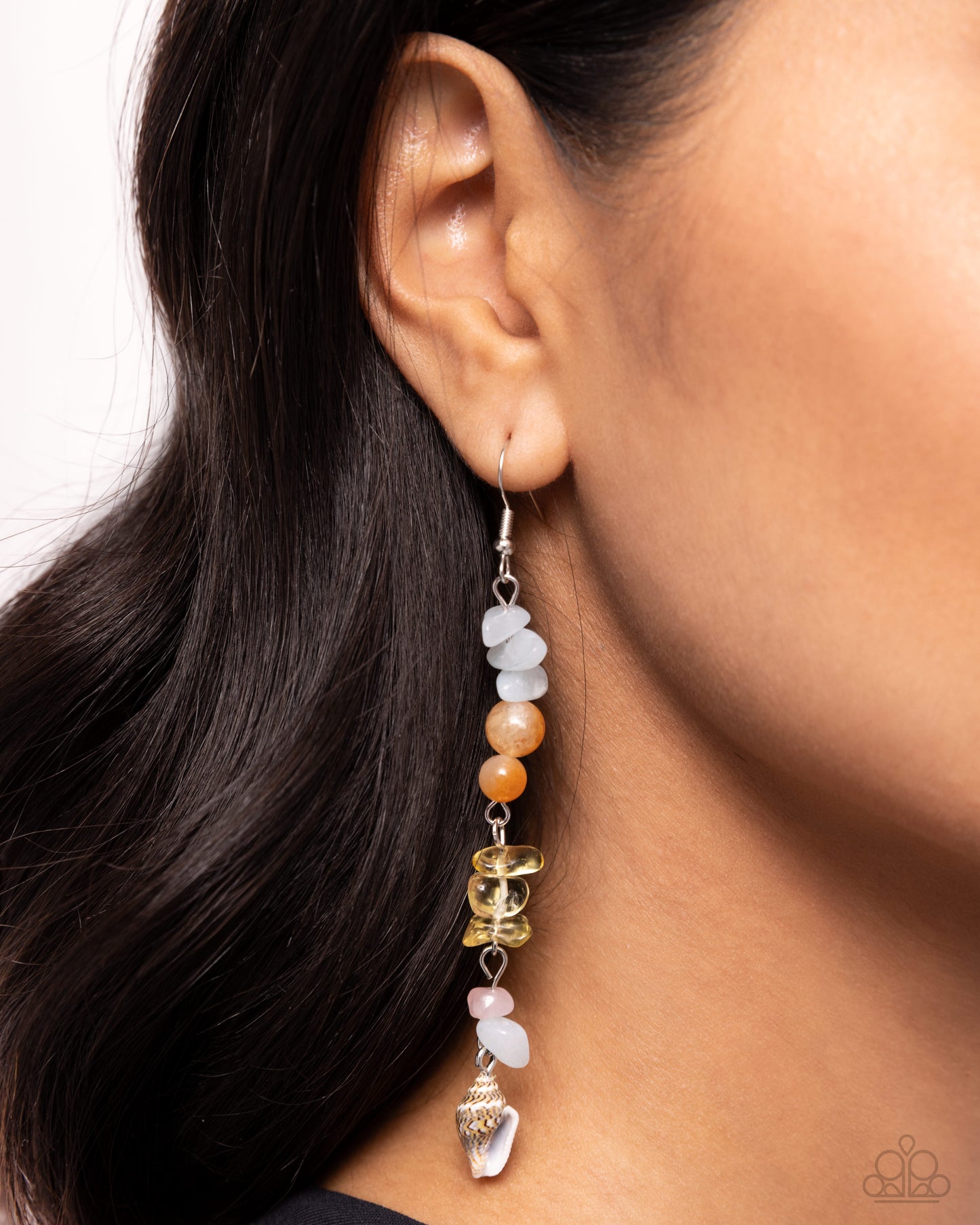 Paparazzi Game Of STONES - Multi Seashell Earrings