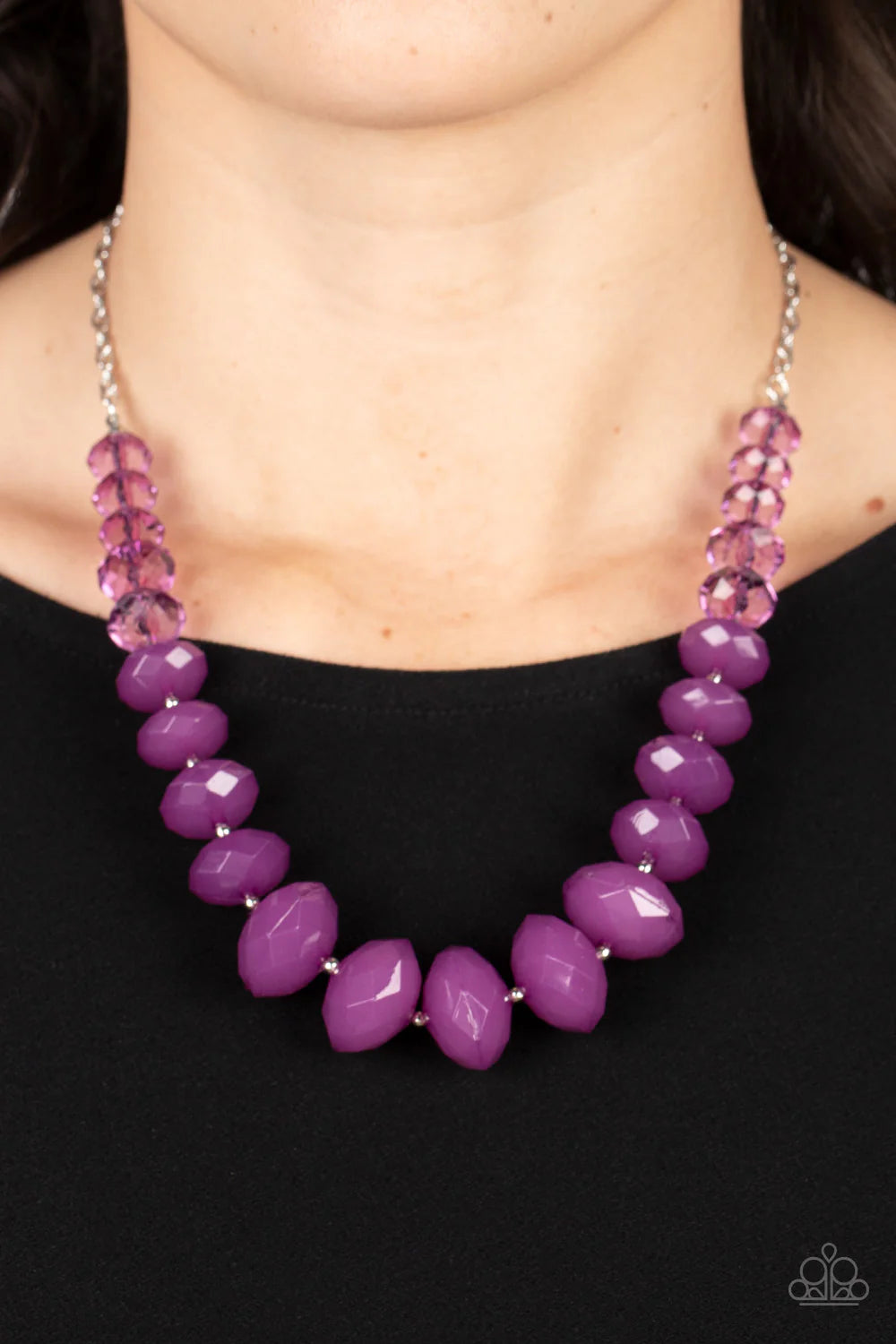 Paparazzi Happy Glow Lucky - Purple Necklace