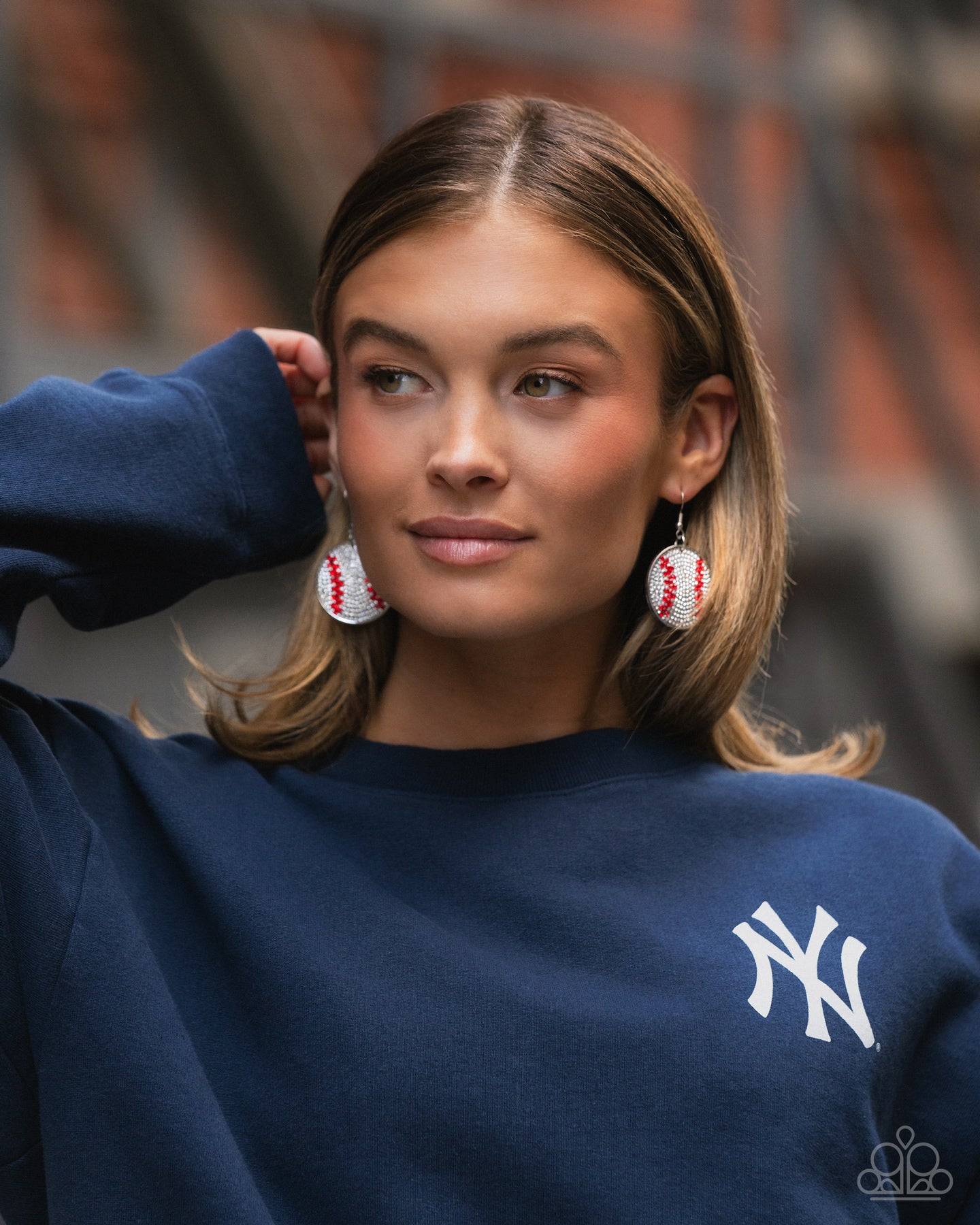Paparazzi Homerun Haute - Gold Baseball Earrings