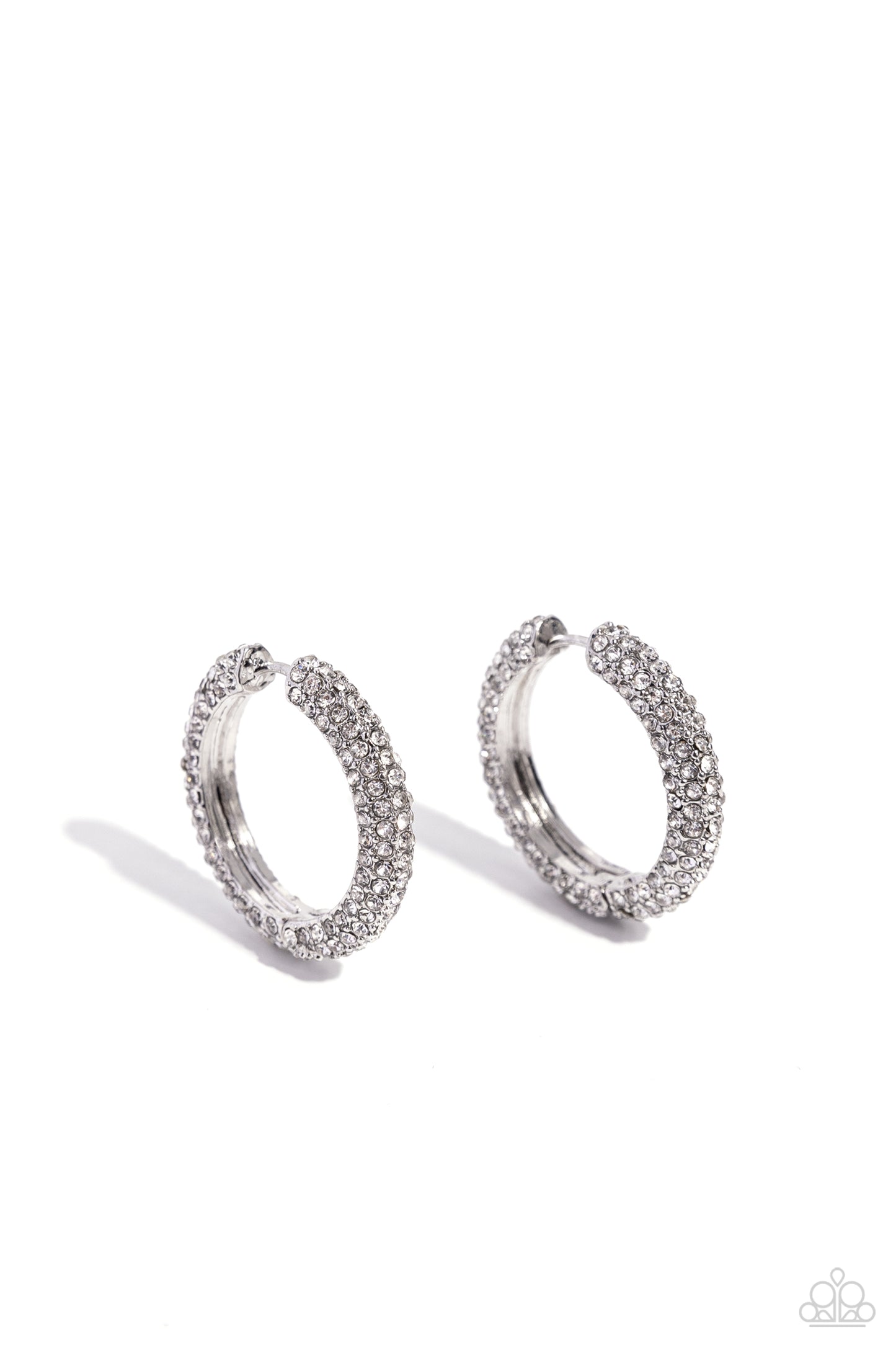 Paparazzi Glowing Praise - White earrings