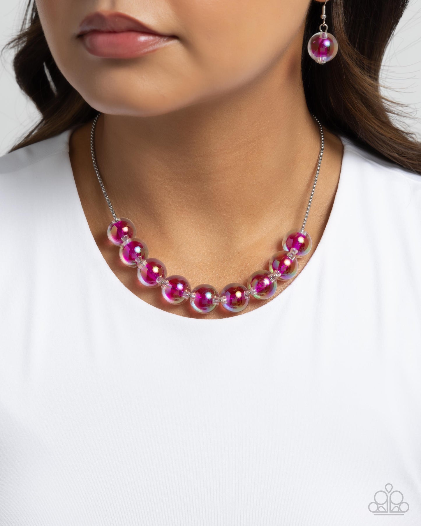 Paparazzi Iridescent Identity - Pink Necklace