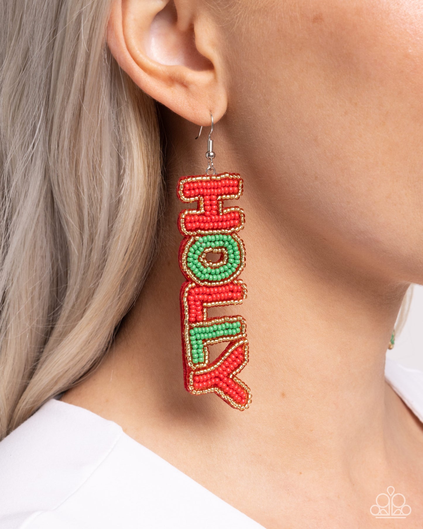 Paparazzi Jolly Holiday - Multi Seed Bead Earrings