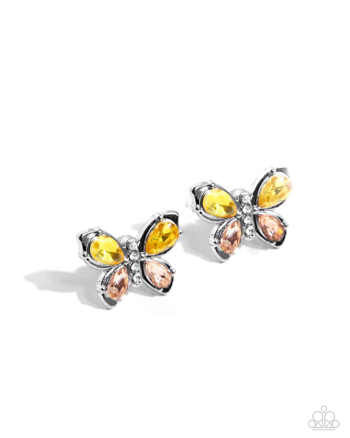 Paparazzi Live To FLIGHT Another Day - Yellow Butterfly Post Earrings