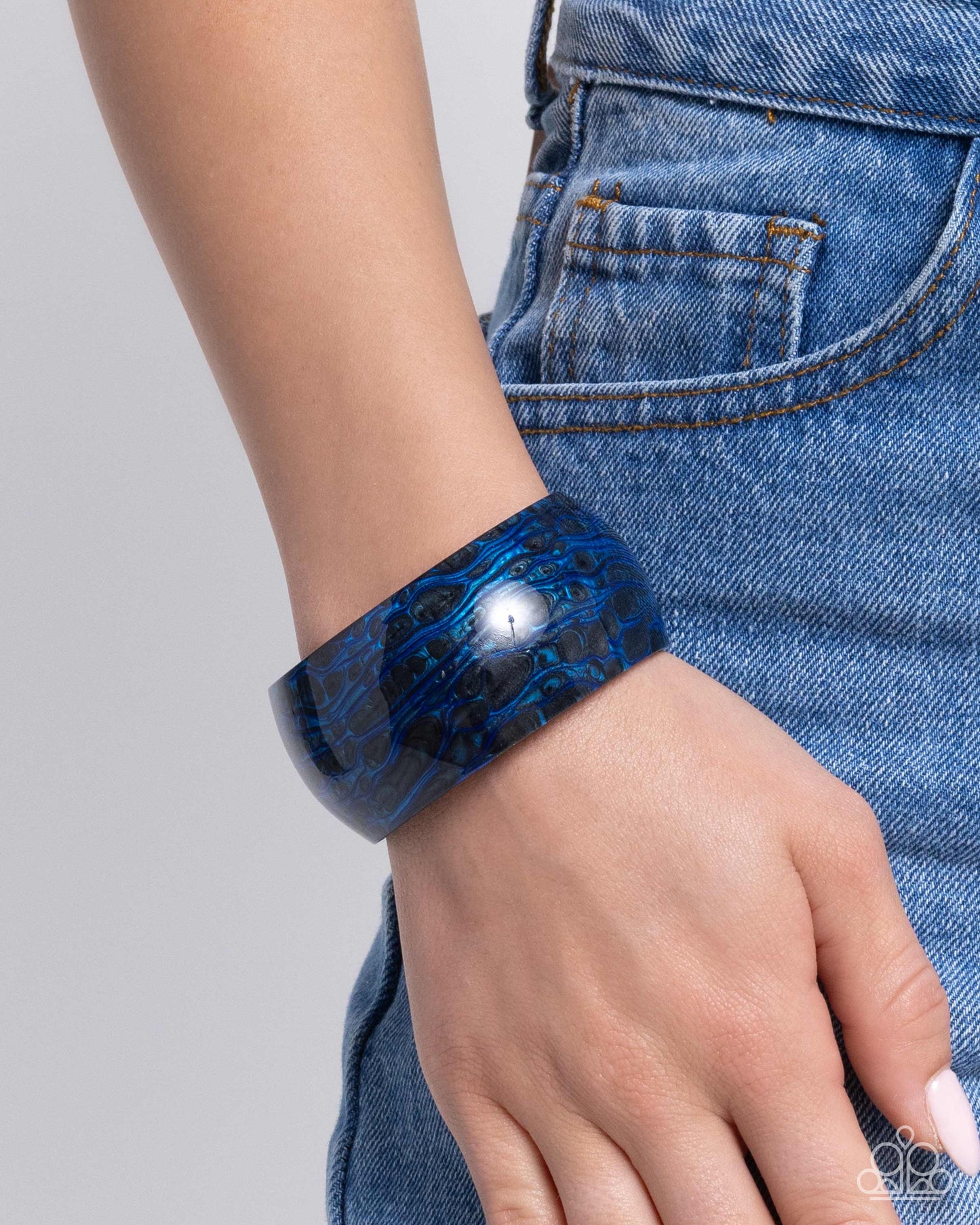 Paparazzi Radical Rendezvous - Blue Acrylic Cuff Bracelet