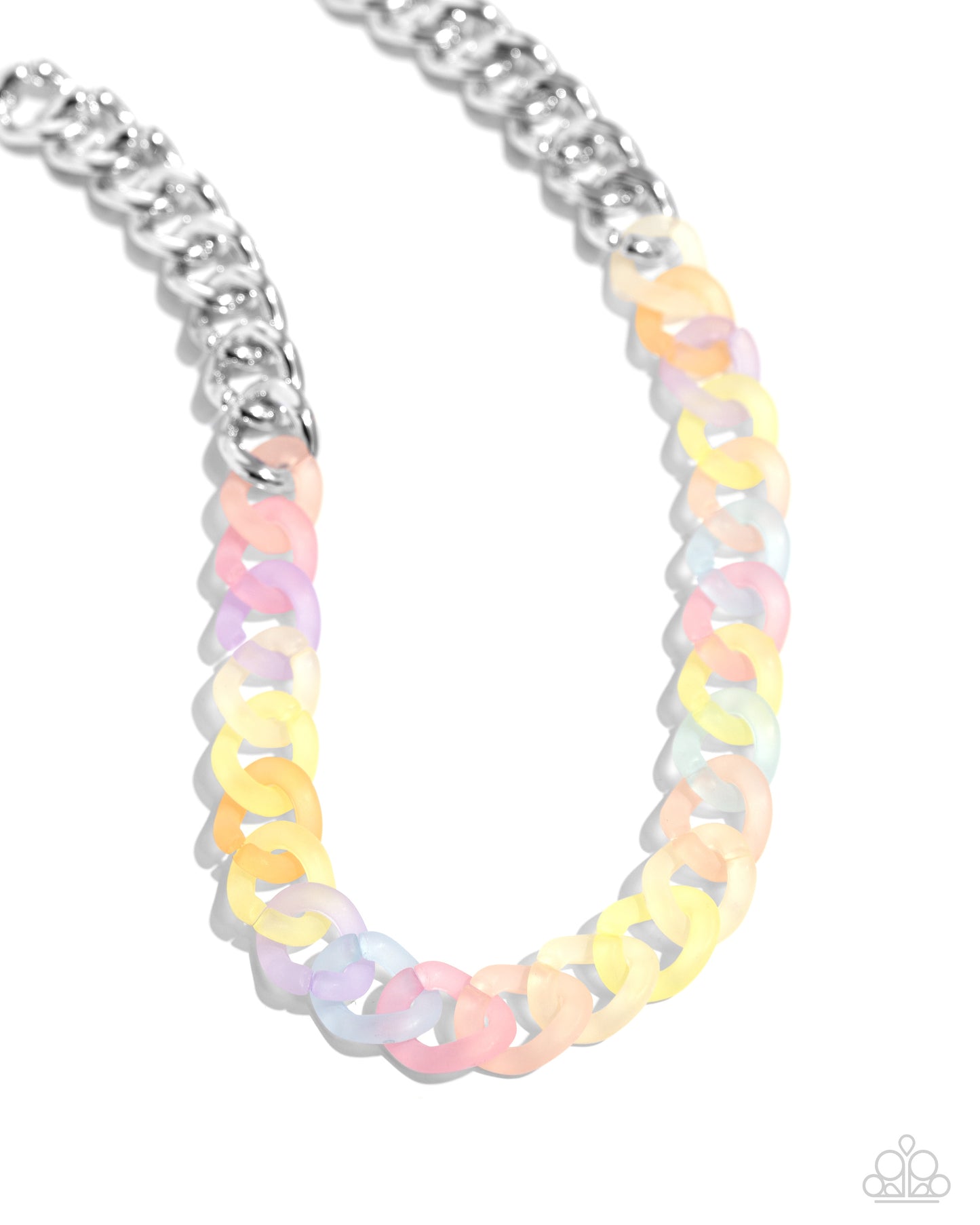 Paparazzi Rainbow Ragtime - Multi Acrylic Chain Necklace