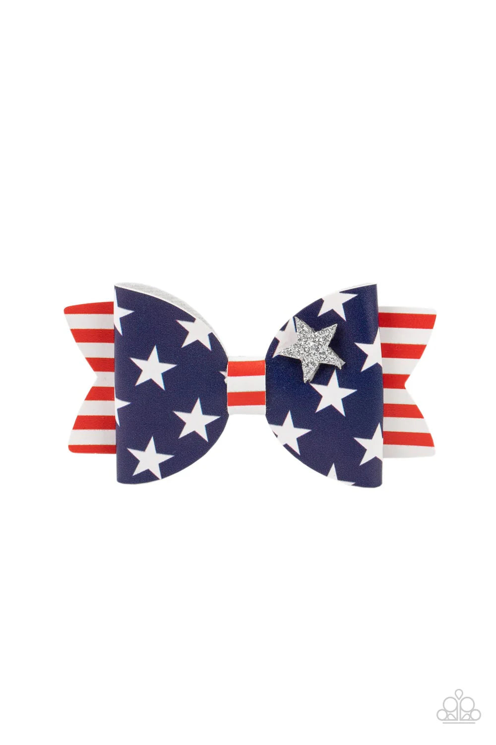 Paparazzi Red, White and Bows - Multi Star Hair Clip