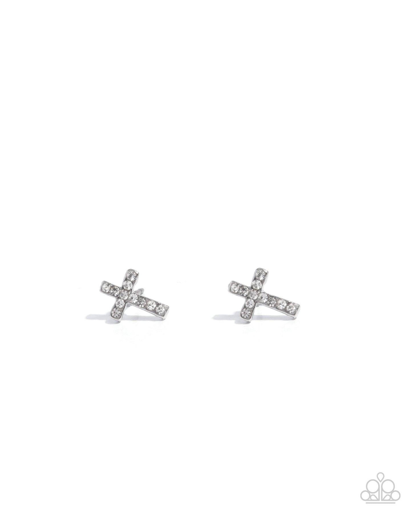 Paparazzi Sacred Shimmer - Silver Cross Earrings
