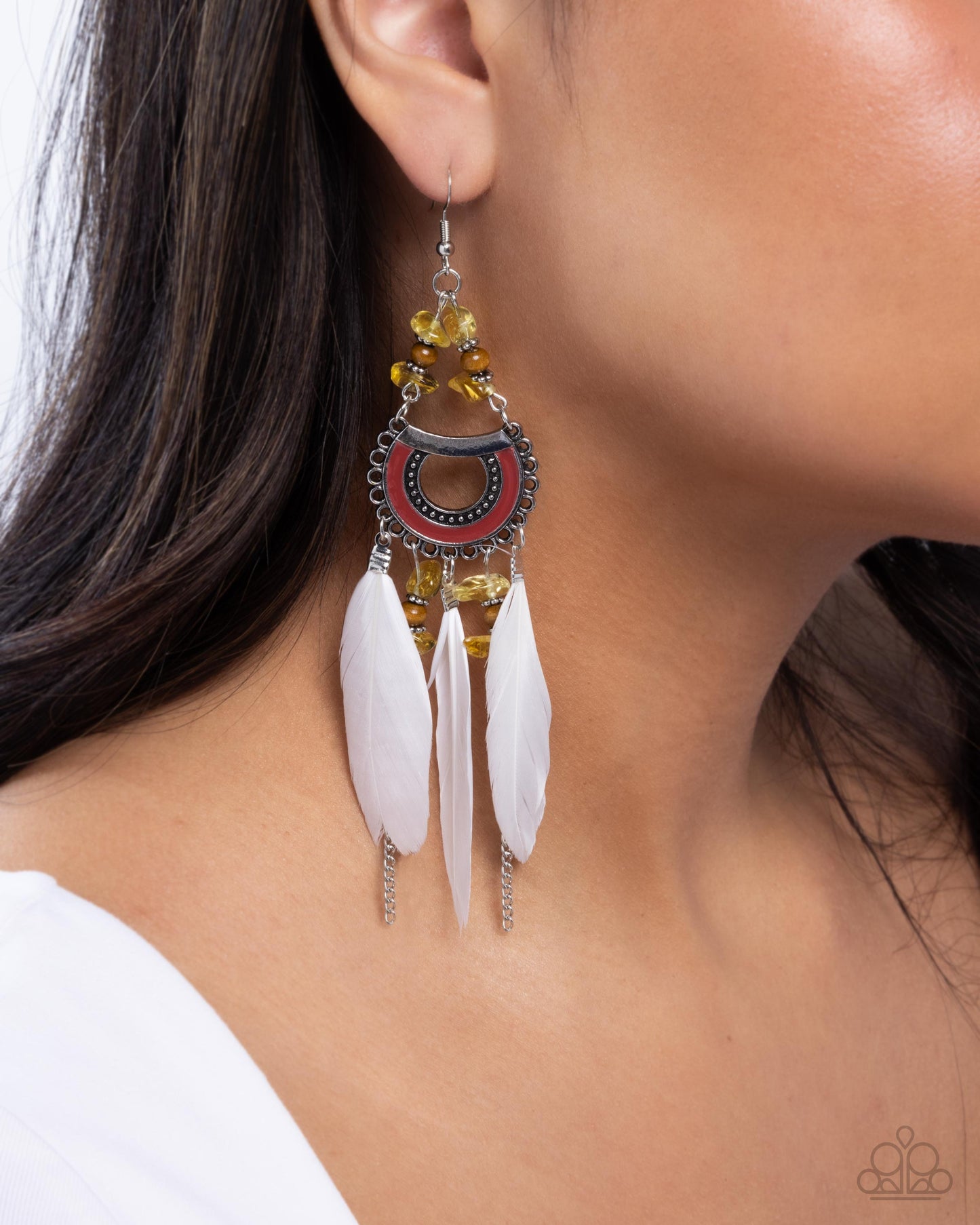 Paparazzi Serene Stage - Yellow Multi Earrings