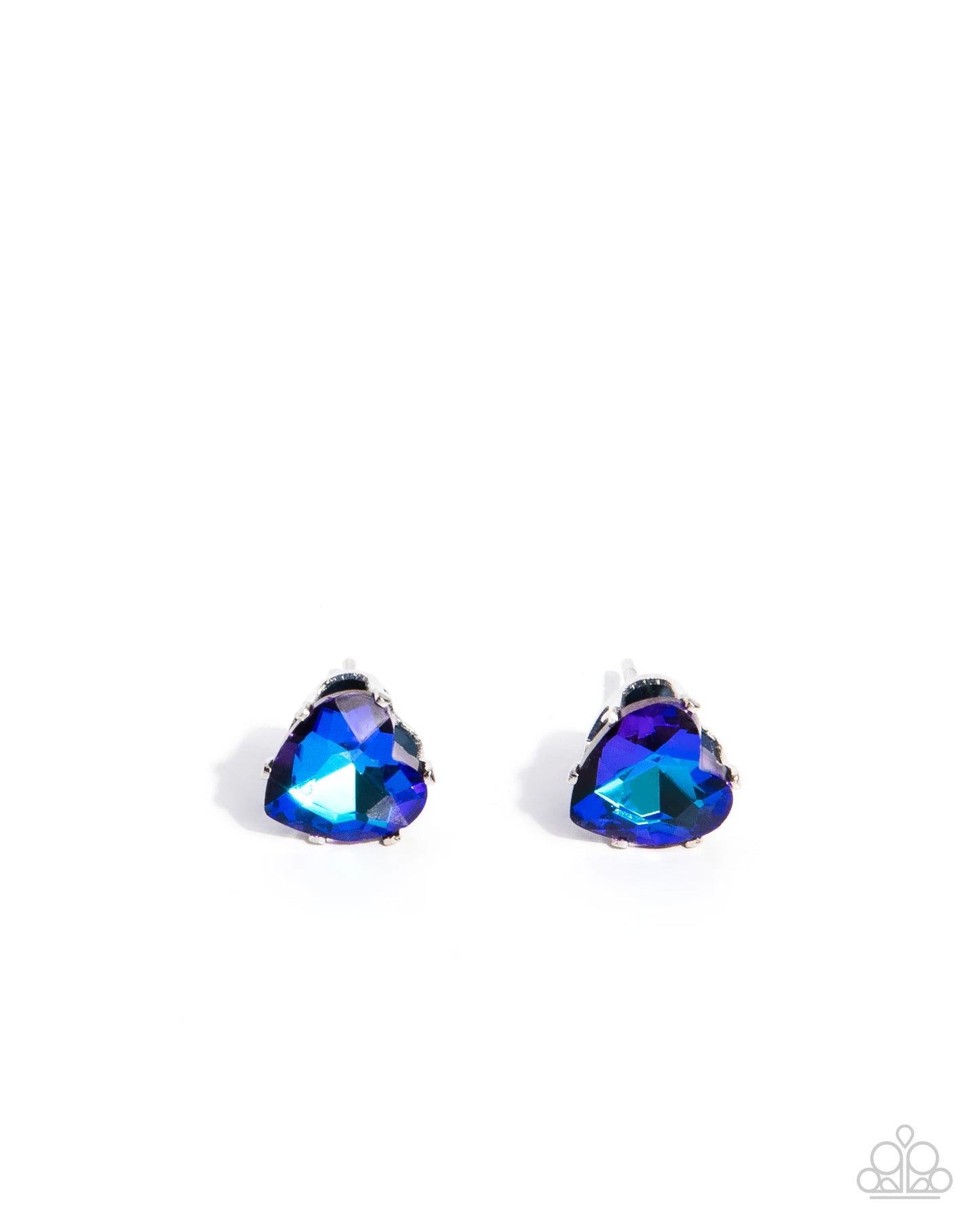 Paparazzi Sweetheart Stunner - Blue Heart Post Earrings