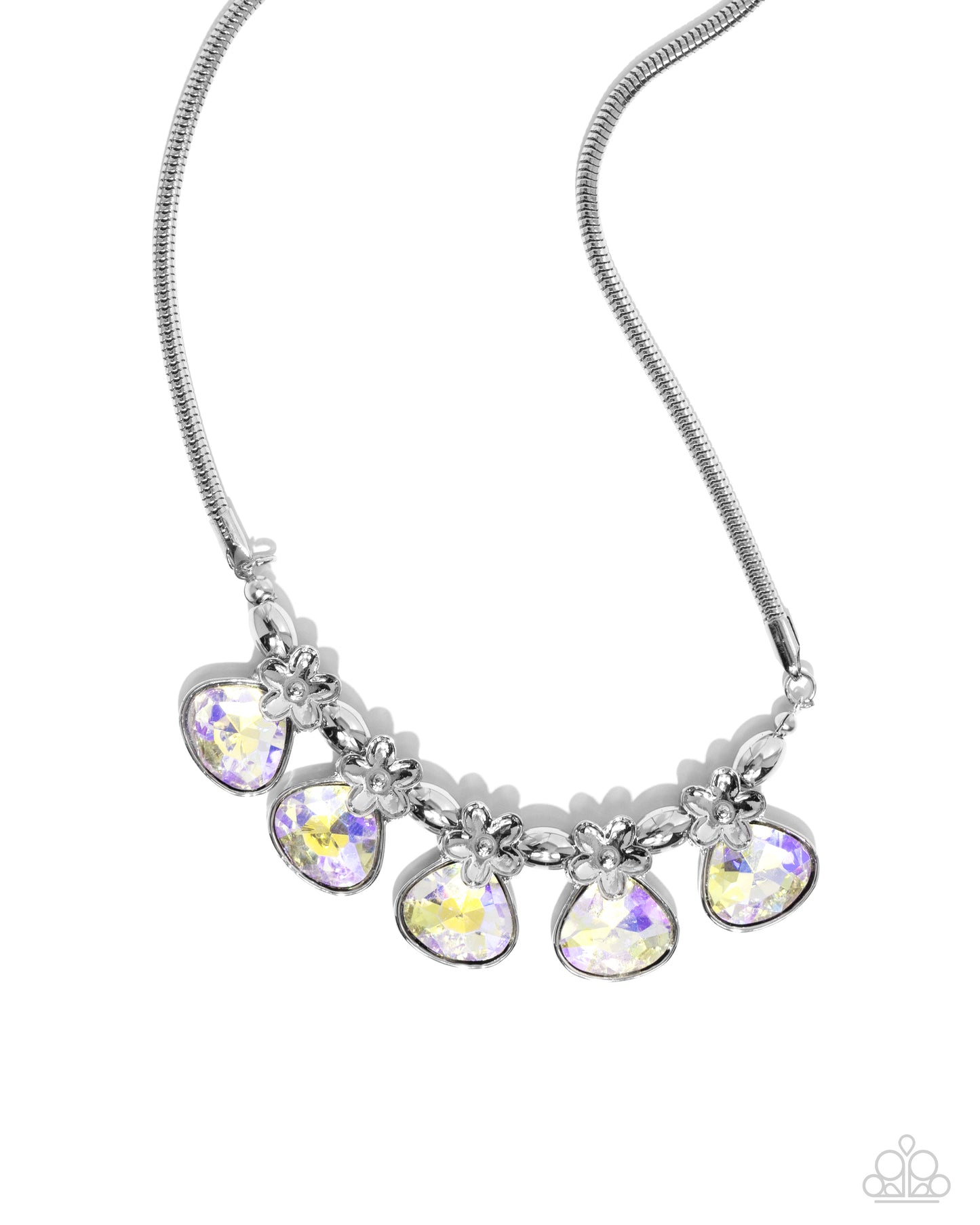 Paparazzi Teardrop Tribute - Yellow Multi Iridescent Necklace