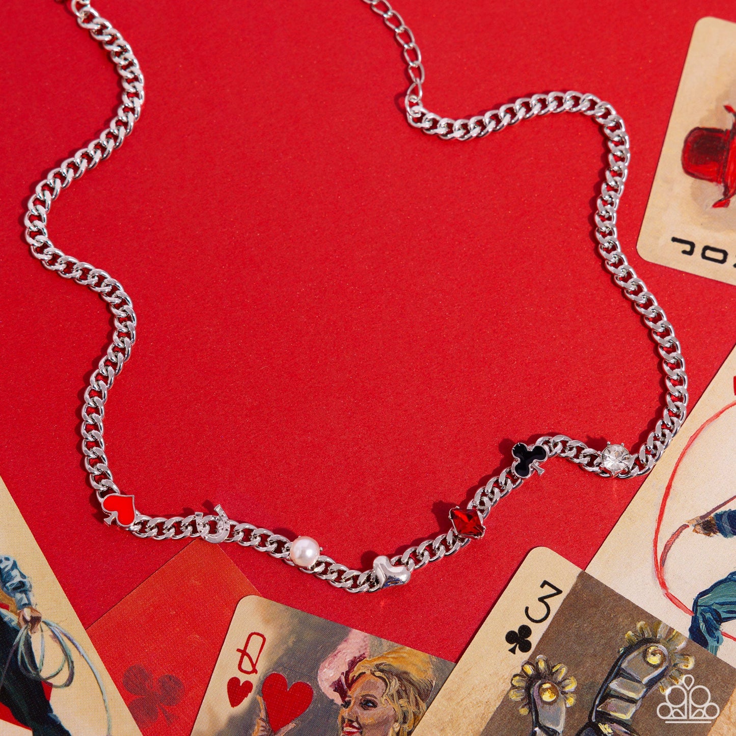 Paparazzi Vegas Vault - Red Black Necklace