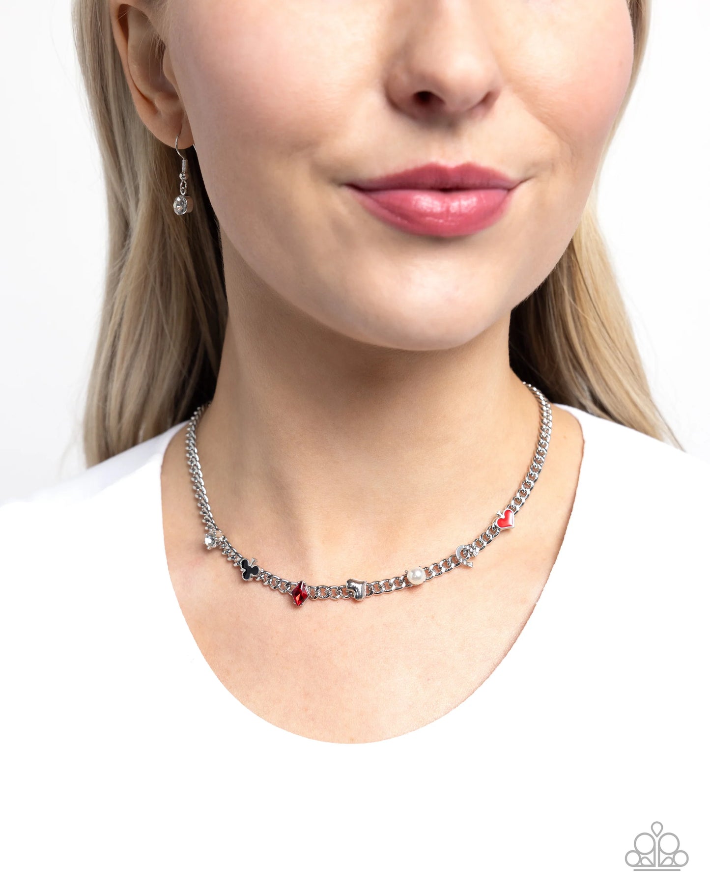 Paparazzi Vegas Vault - Red Black Necklace