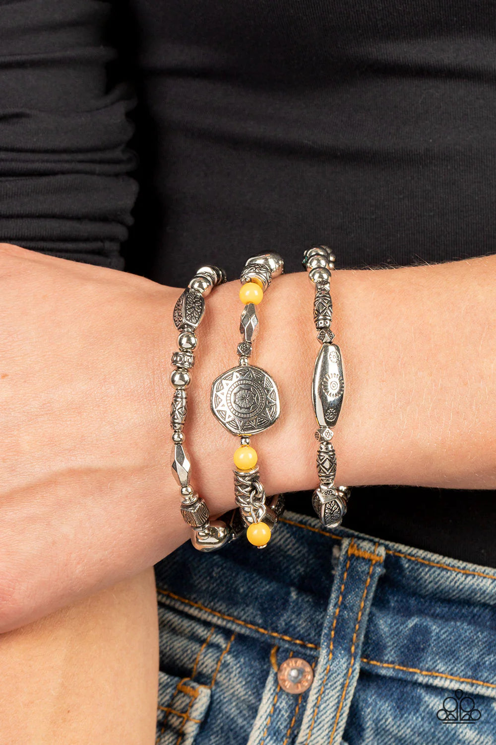 Paparazzi Western Quest - Yellow Bracelet