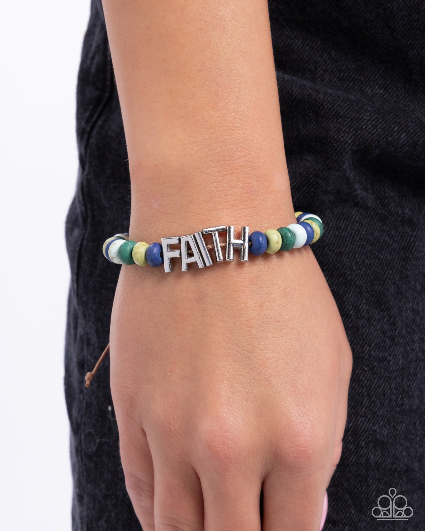 Paparazzi Word Of Faith - Green Urban Bracelet