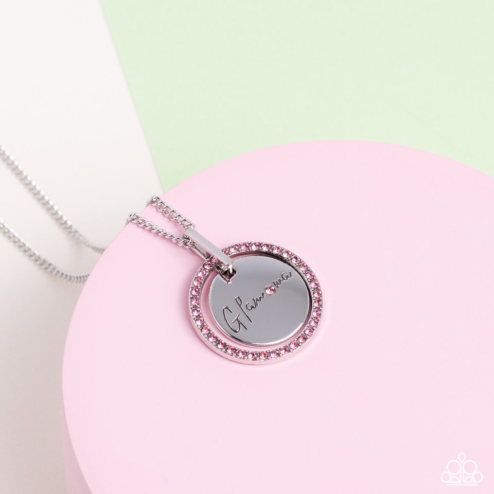 Paparazzi Glam-ma Glamorous - Pink Grandma Necklace