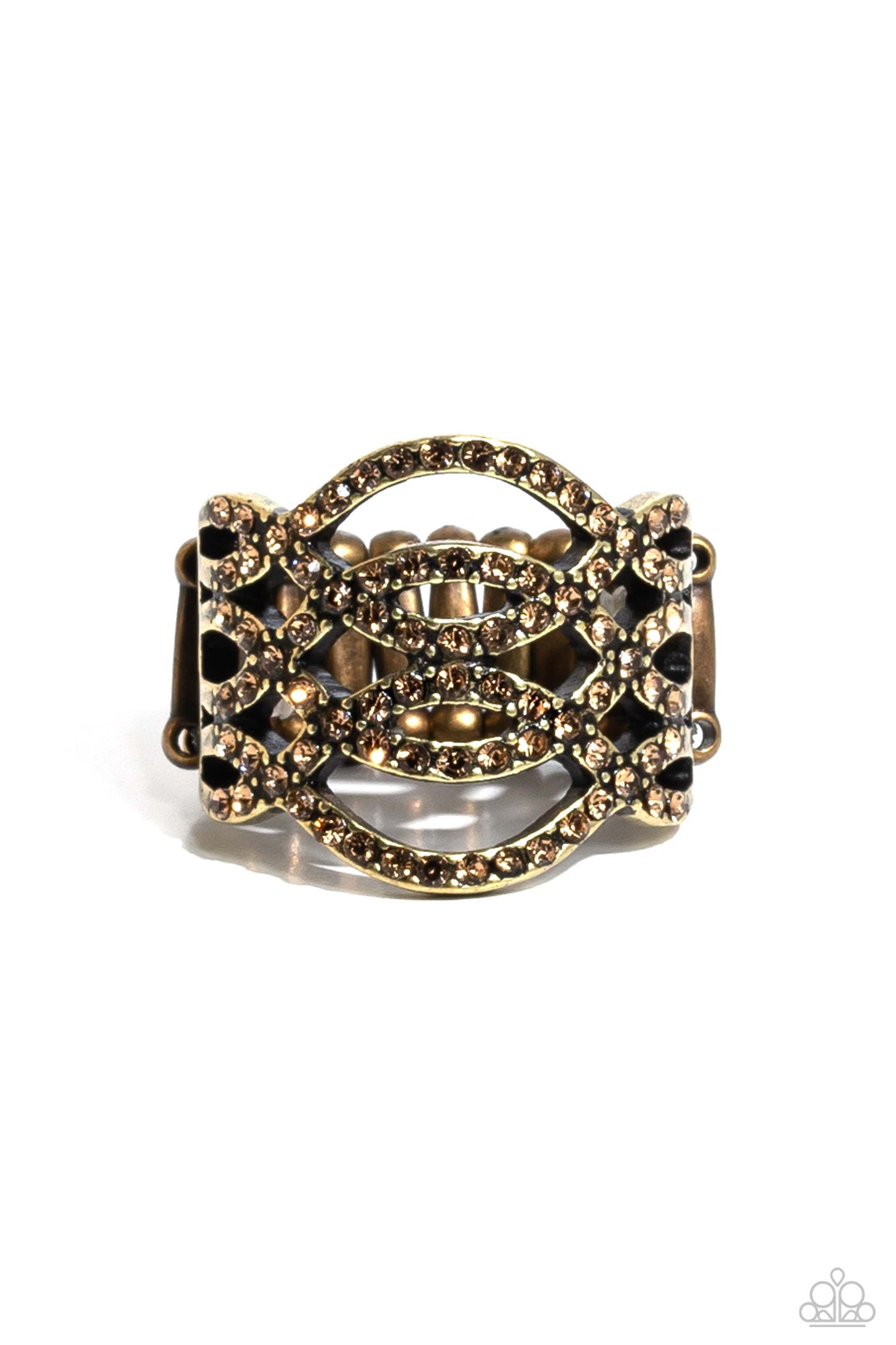 Paparazzi Interlocked Impression - Brass Ring