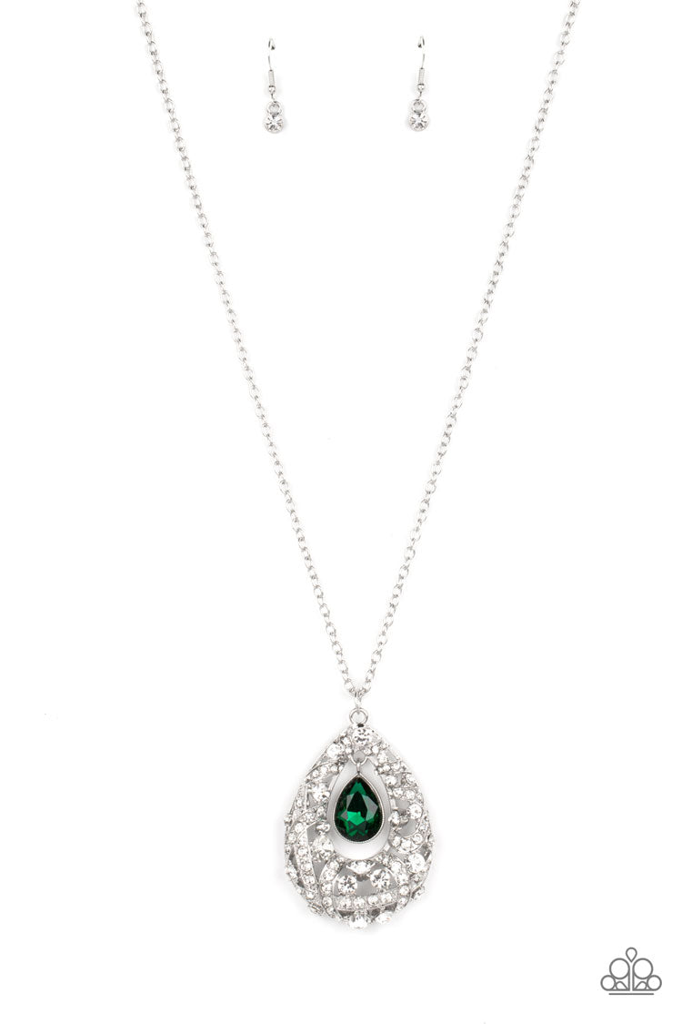 Paparazzi Glitz And GLOW - Green Necklace