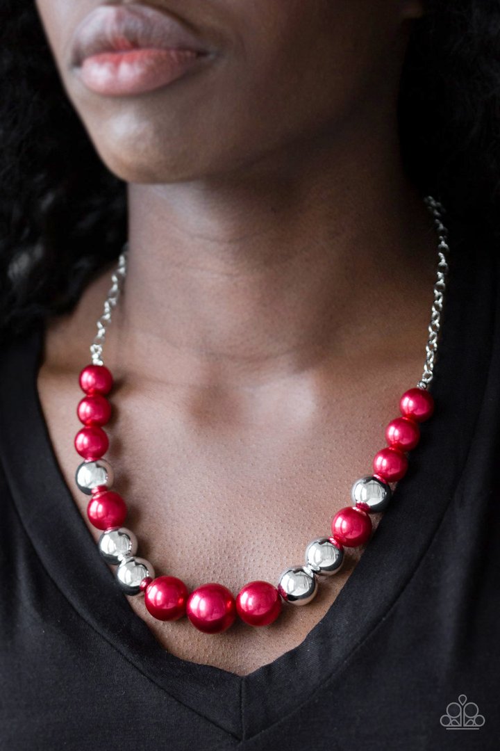 Paparazzi Take Note - Red Necklace