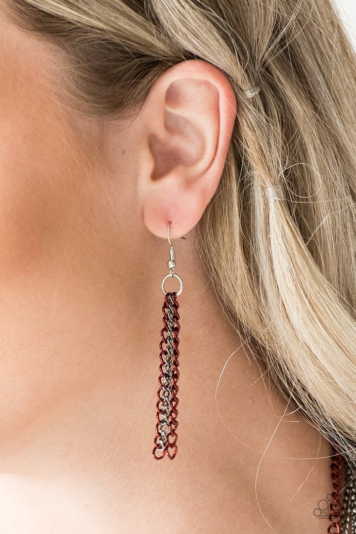 Paparazzi Colorful Calamity - Red Necklace
