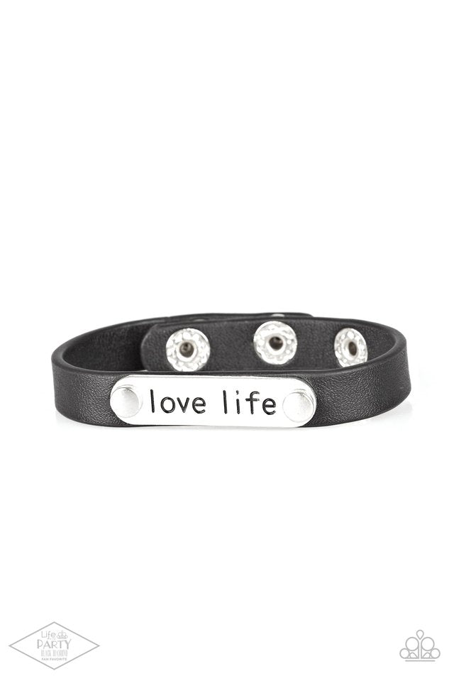 Paparazzi Love Life - Black Bracelet