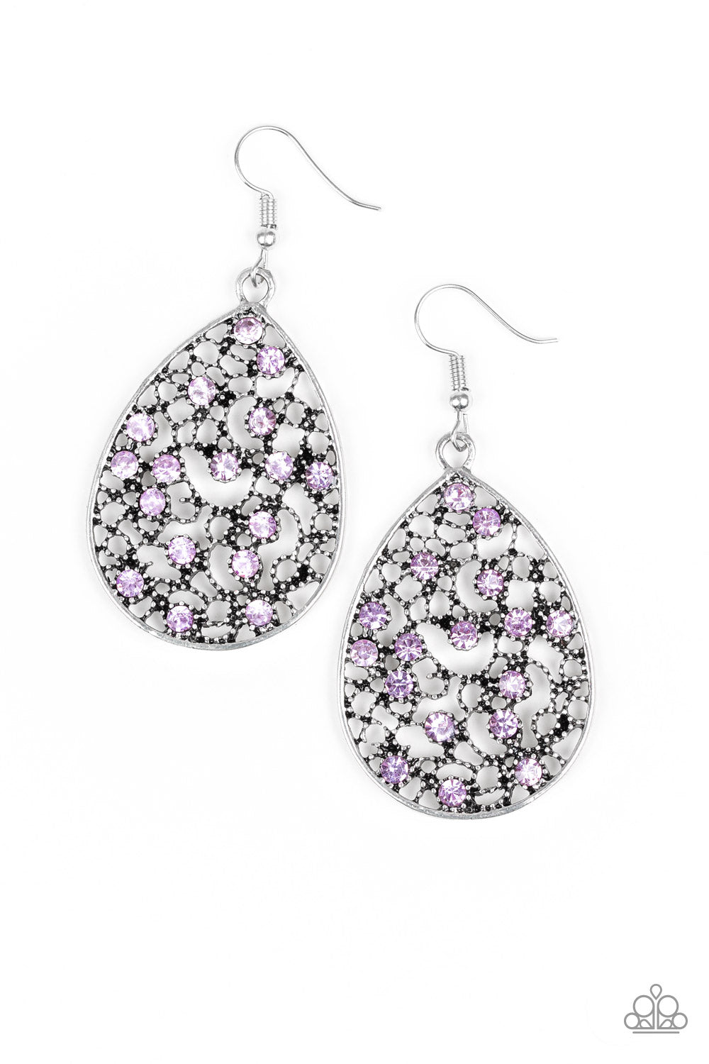 Paparazzi Dazzling Dew - Purple Earrings