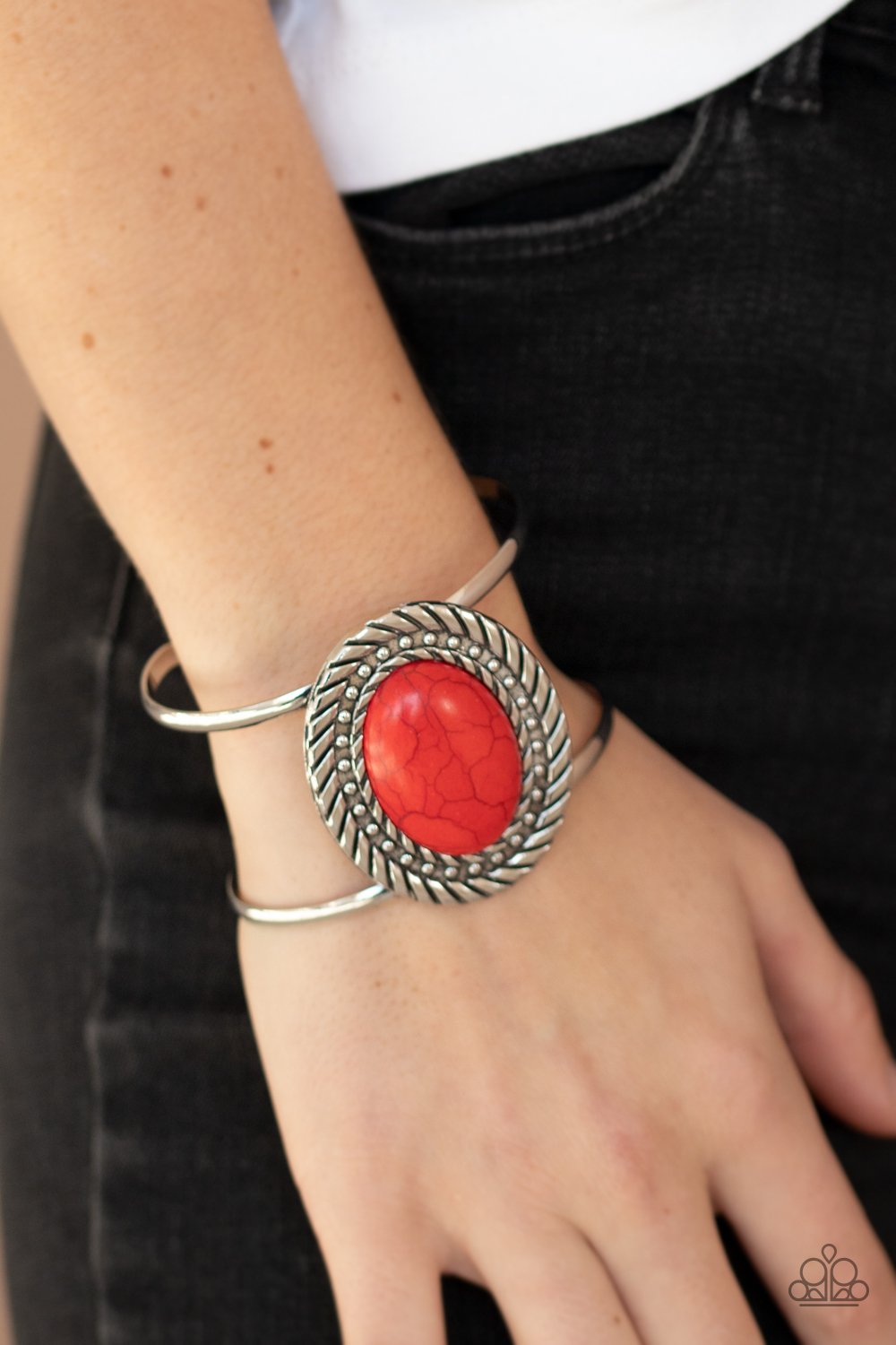 Paparazzi Desert Aura - Red Bracelet