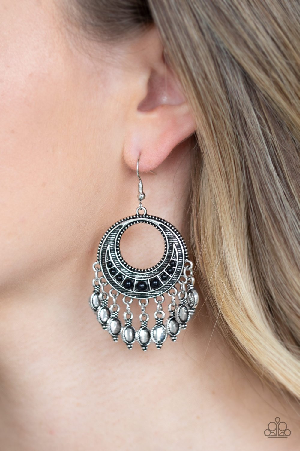 Paparazzi Desert Divinity - Black Earrings