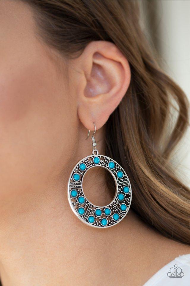 Paparazzi San Diego Samba - Blue Earrings