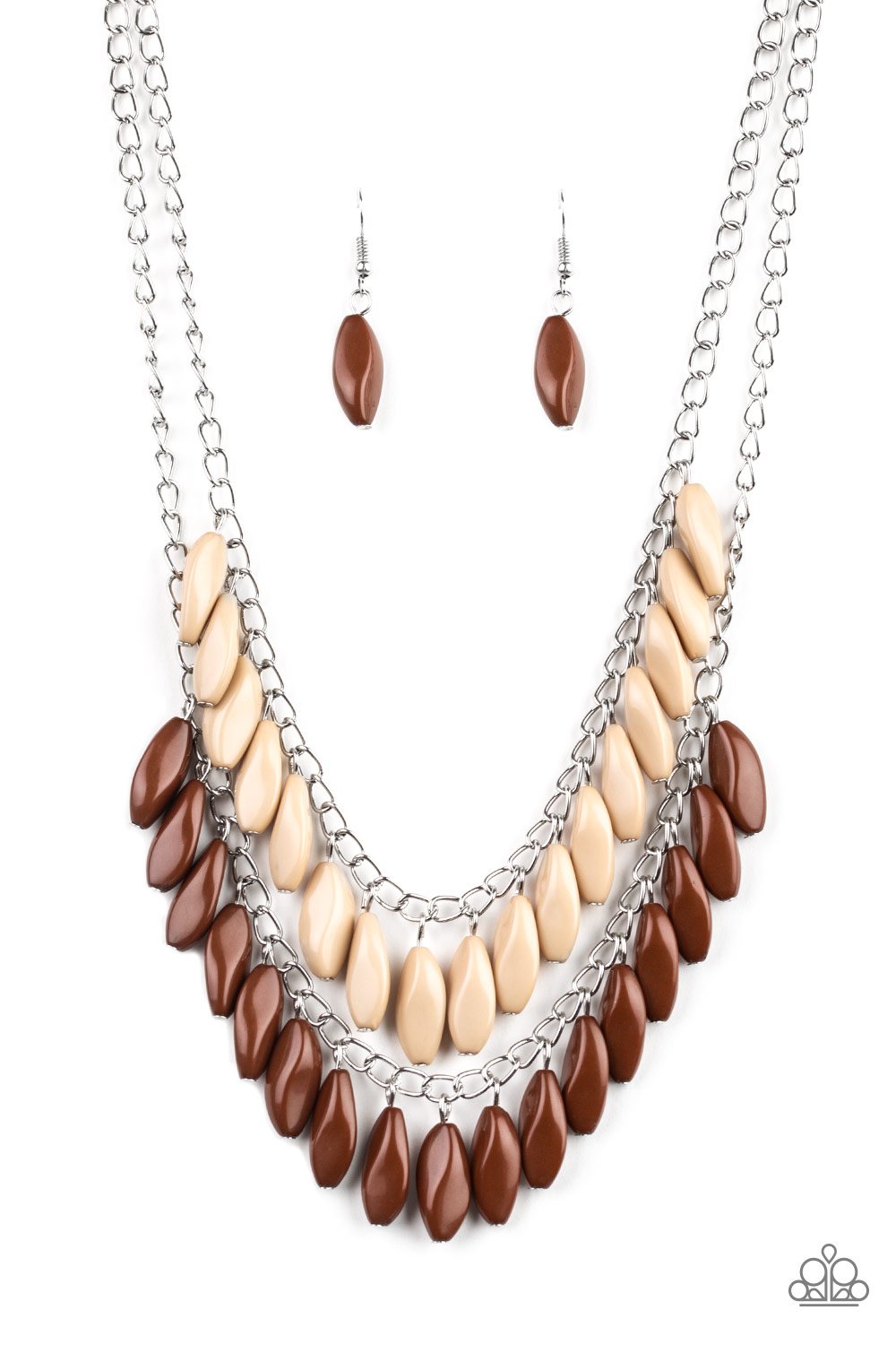 Beaded boardwalk store pink necklace