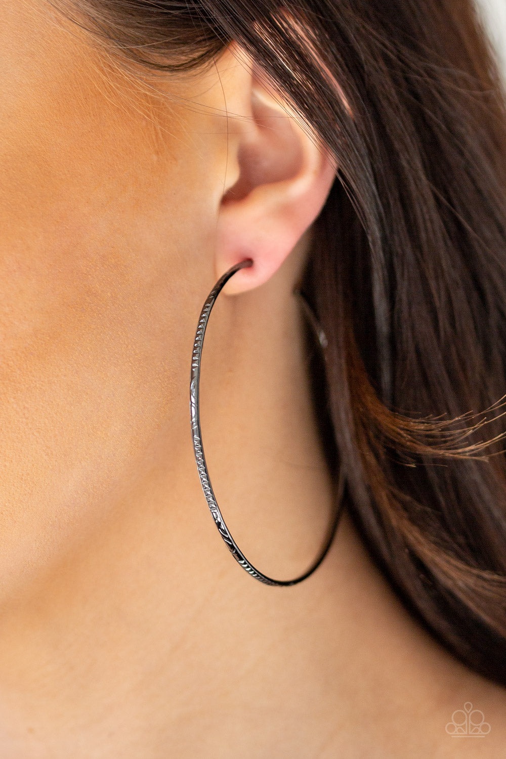 Paparazzi Sleek Fleek - Black Earrings