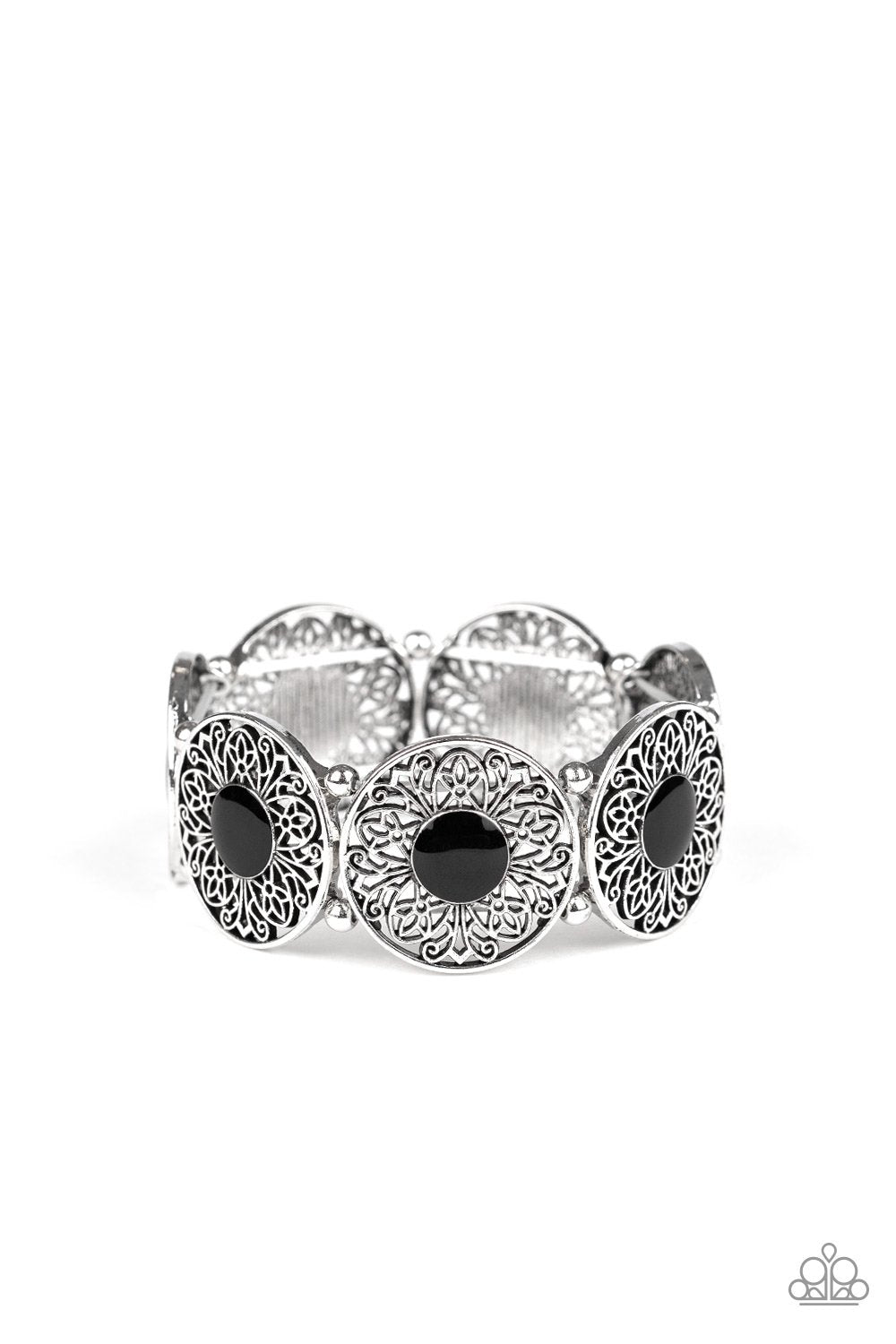 Paparazzi Painted Garden - Black Bracelet
