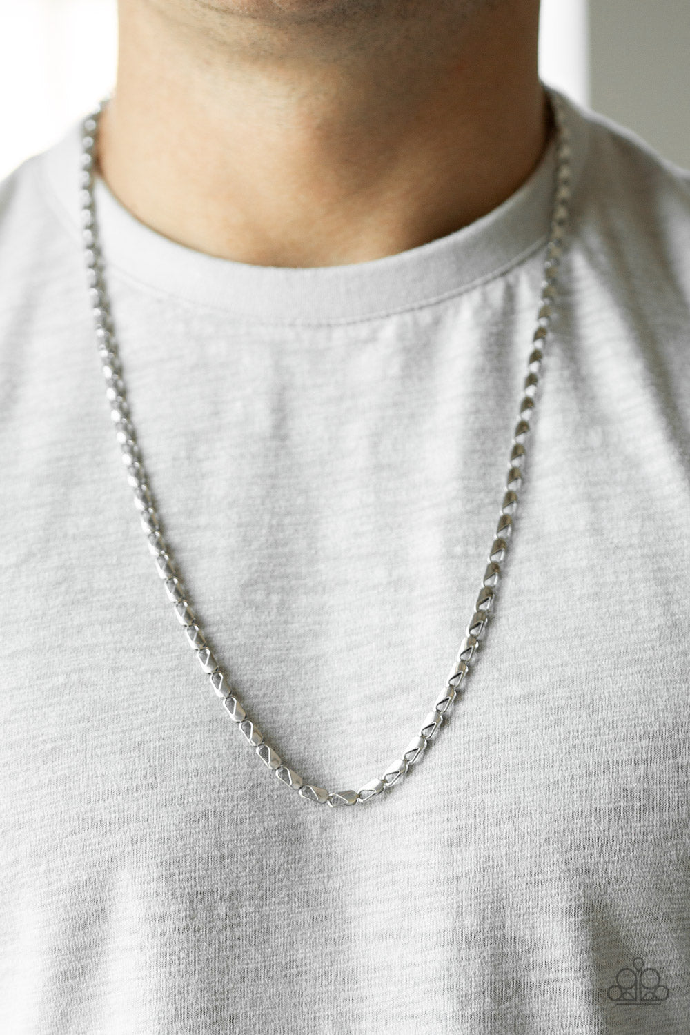 Paparazzi Free Agency - Silver Men's Necklace